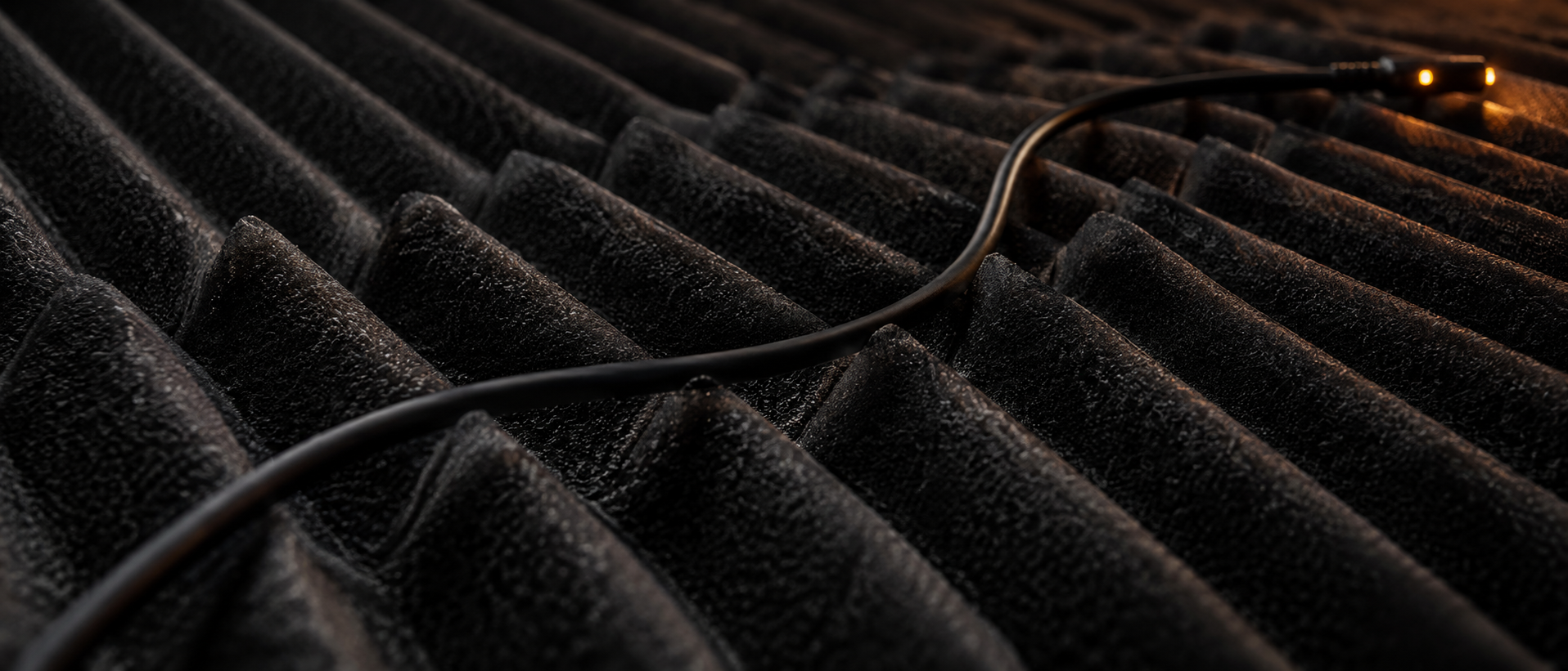 Acoustic foam and a signal cable